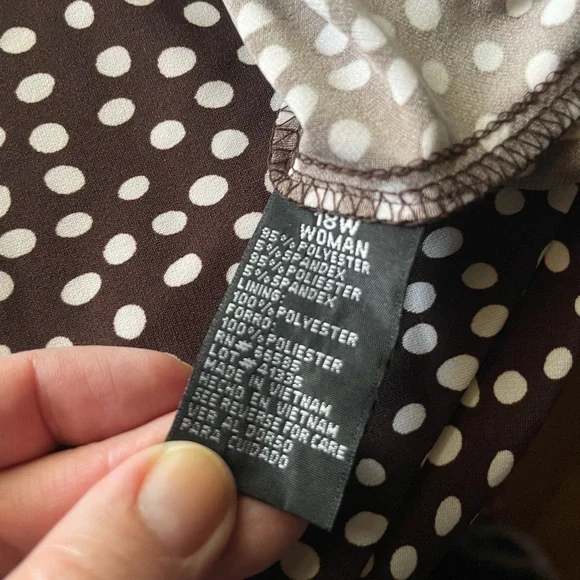 Perceptions Women’s Size 18W Polka Dot Dress - Picture 12 of 12